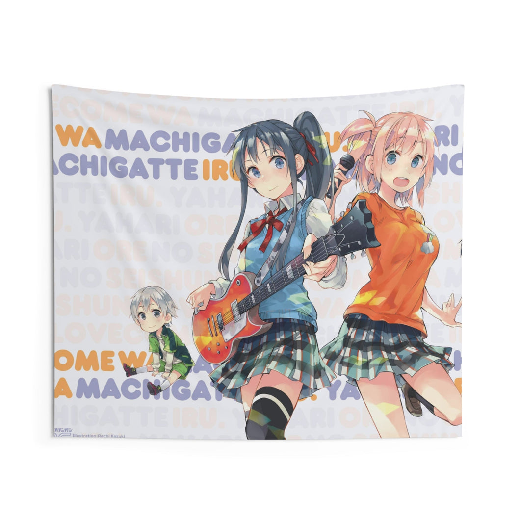 My Teen Romantic Comedy SNAFU Hachiman Hikigaya, Yukino Yukinoshita, Yui Yuigahama Indoor Wall Tapestry