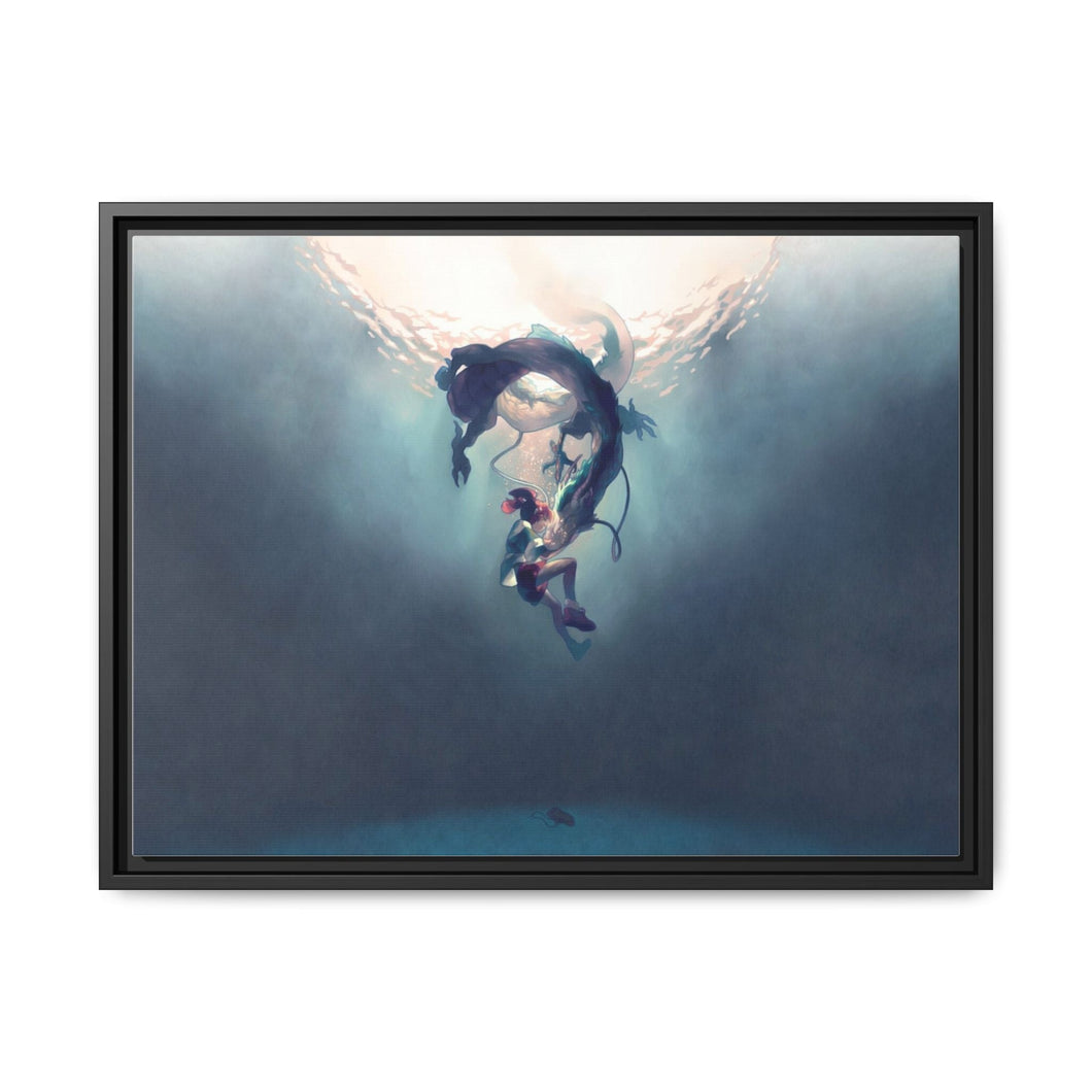 Anime Spirited Away Canvas Framed Art Print
