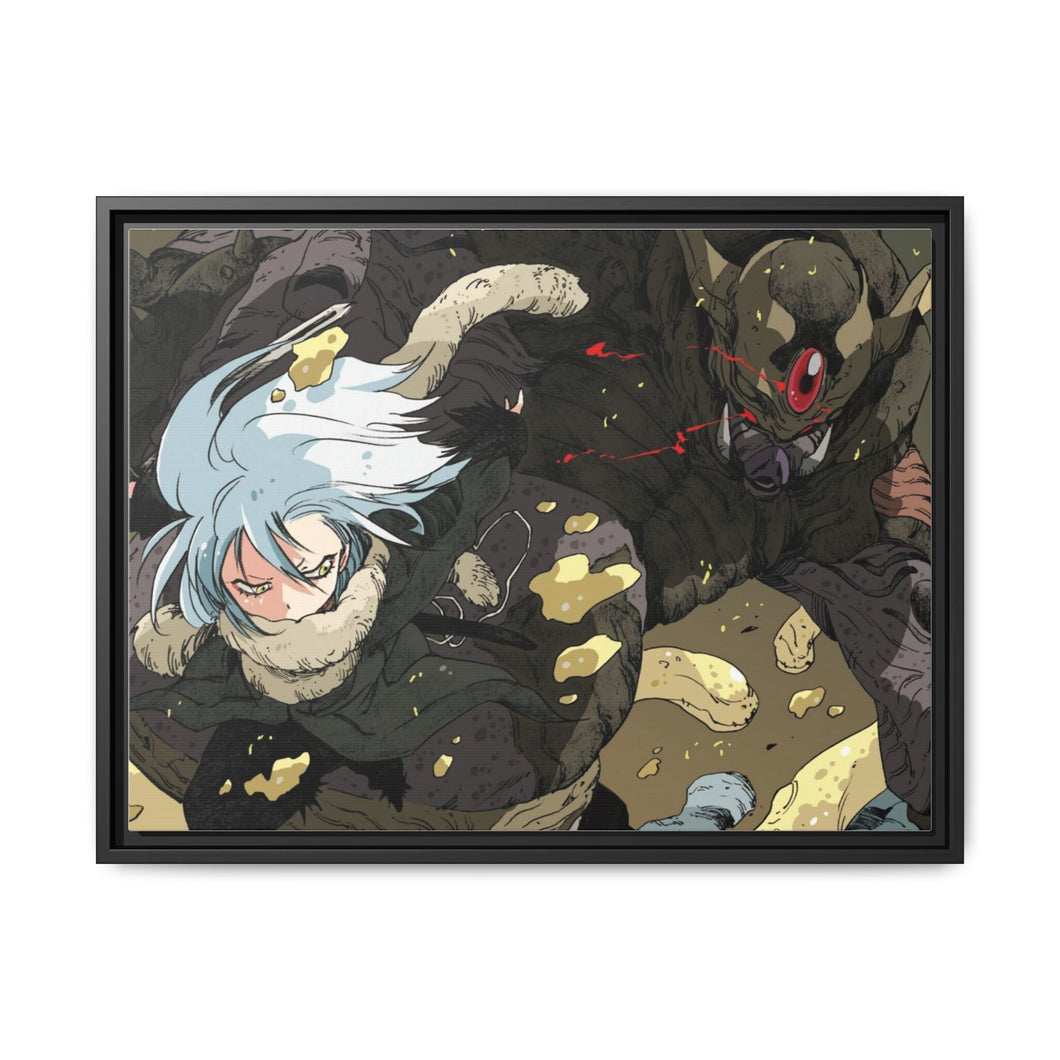 Rimuru Tempest Vs Demon King Canvas Framed Art Print