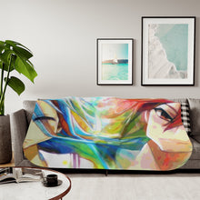 Load image into Gallery viewer, Watercolor (Sora/Shiro) Sherpa Blanket
