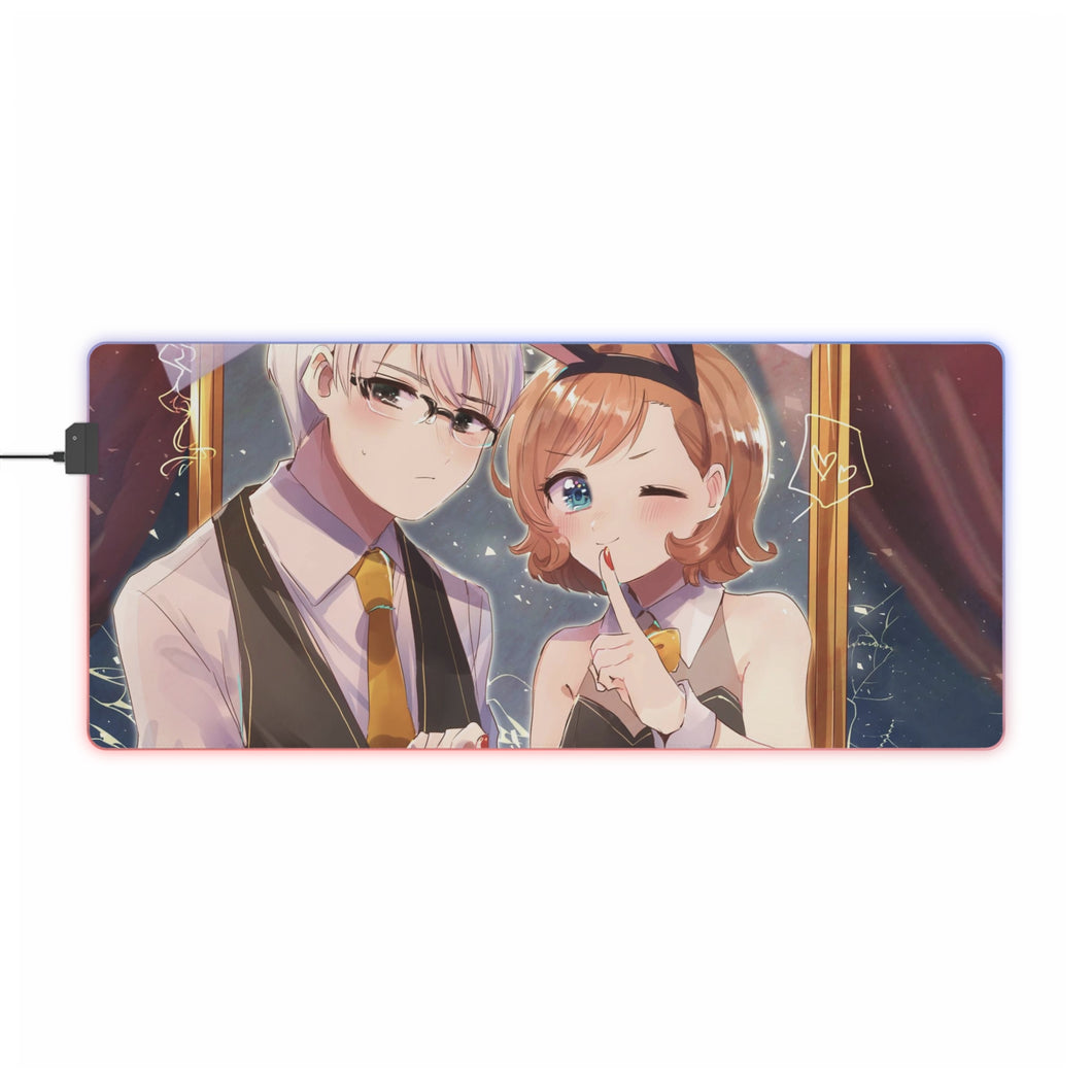 Itsuki Sumeragi and Kaede Manyuda RGB LED Mouse Pad (Desk Mat)