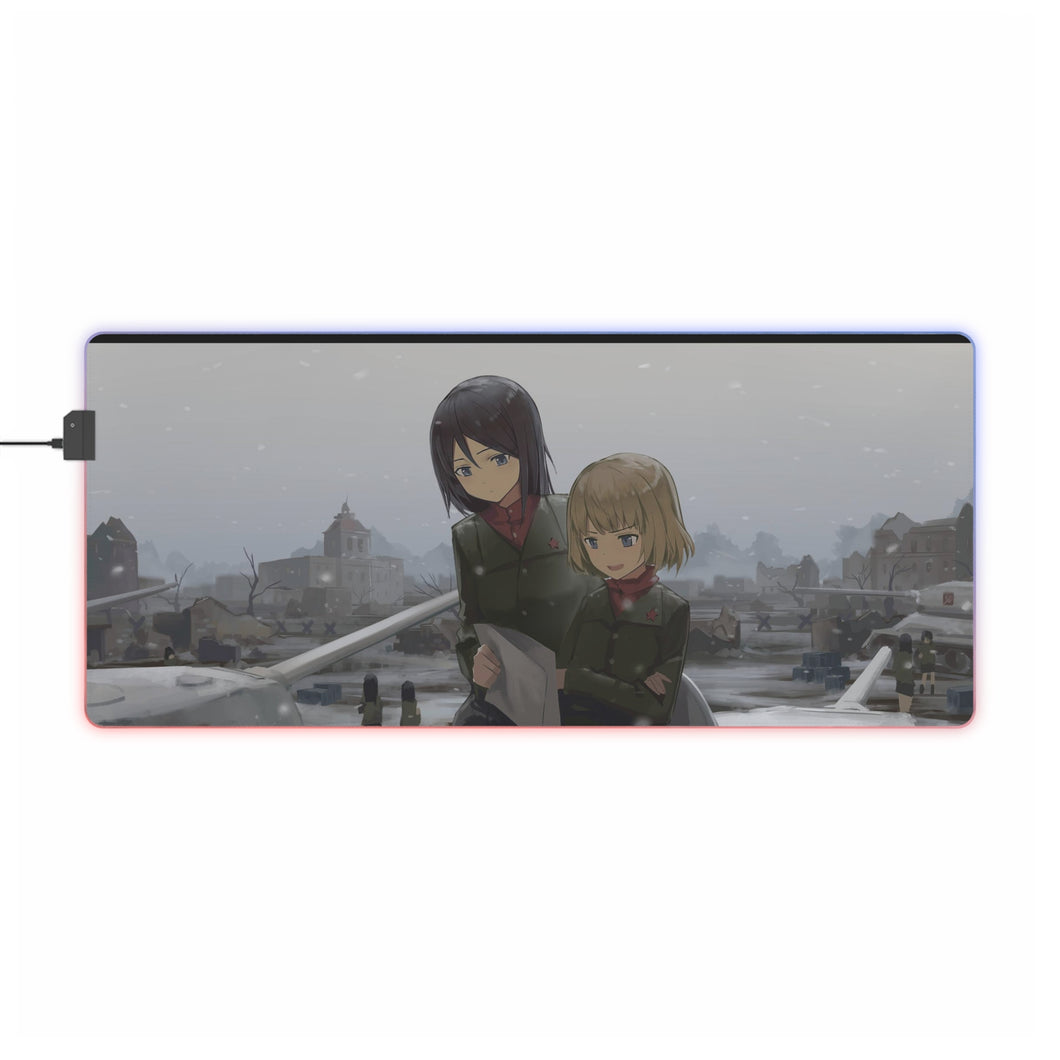 Girls und Panzer RGB LED Mouse Pad (Desk Mat)