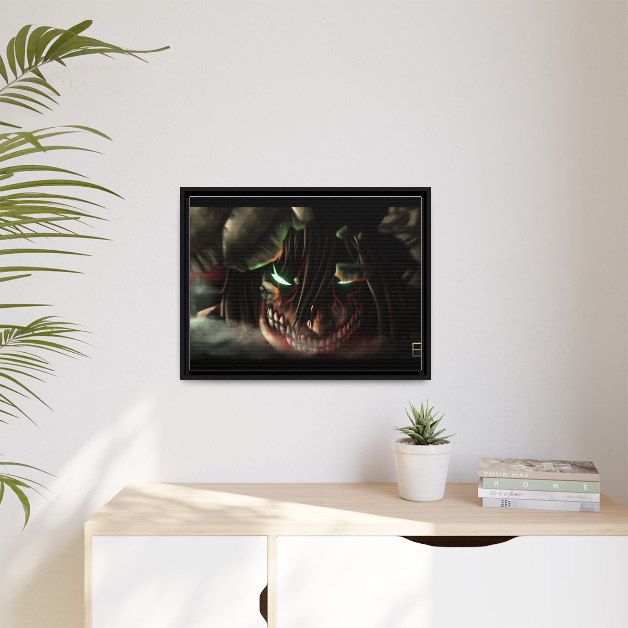 Load image into Gallery viewer, Eren Yeager (Titan) Canvas Framed Art Print