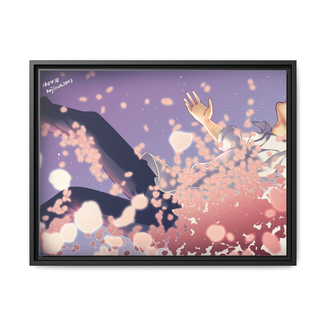 Anime ERASED Canvas Framed Art Print