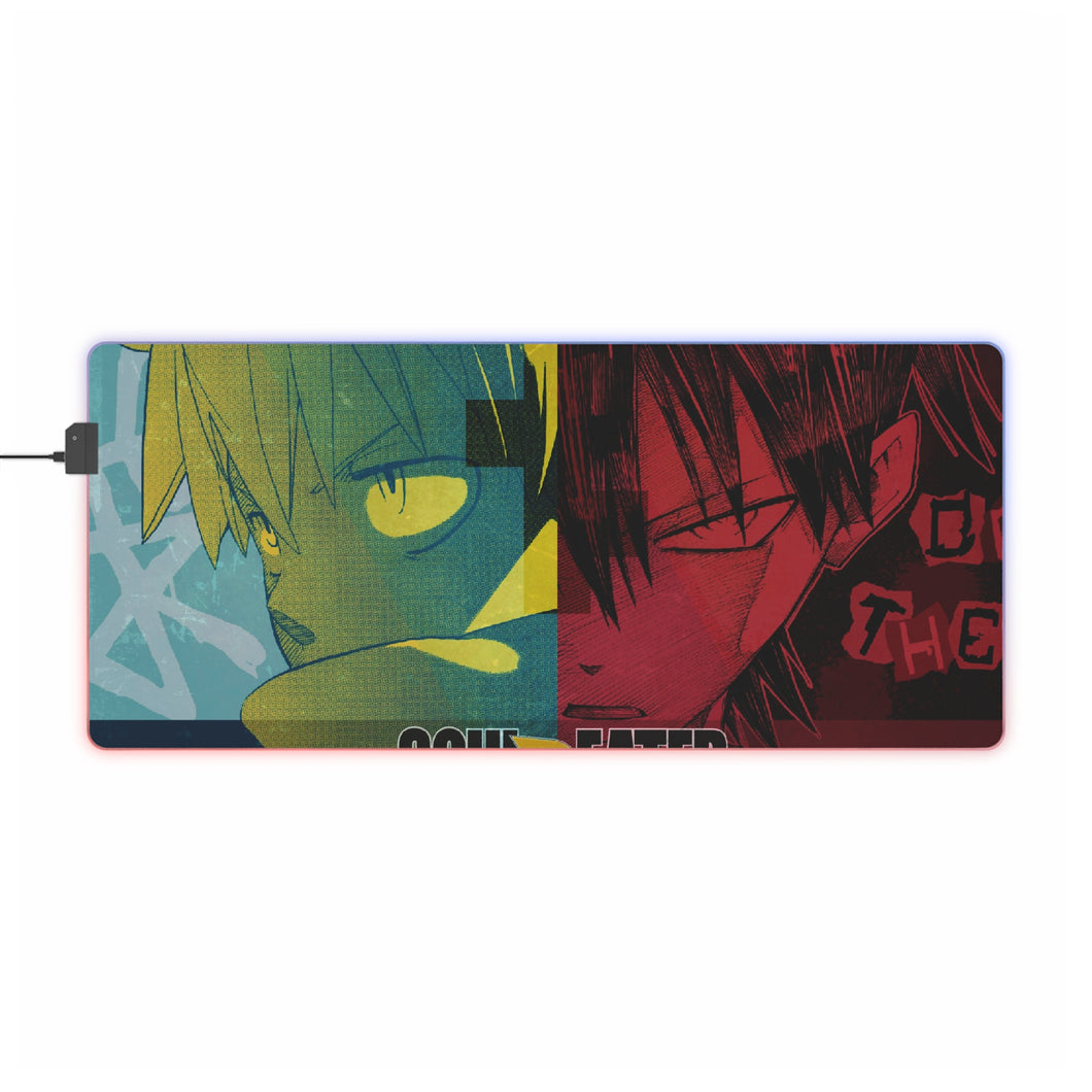 Black and Death RGB LED Mouse Pad (Desk Mat)