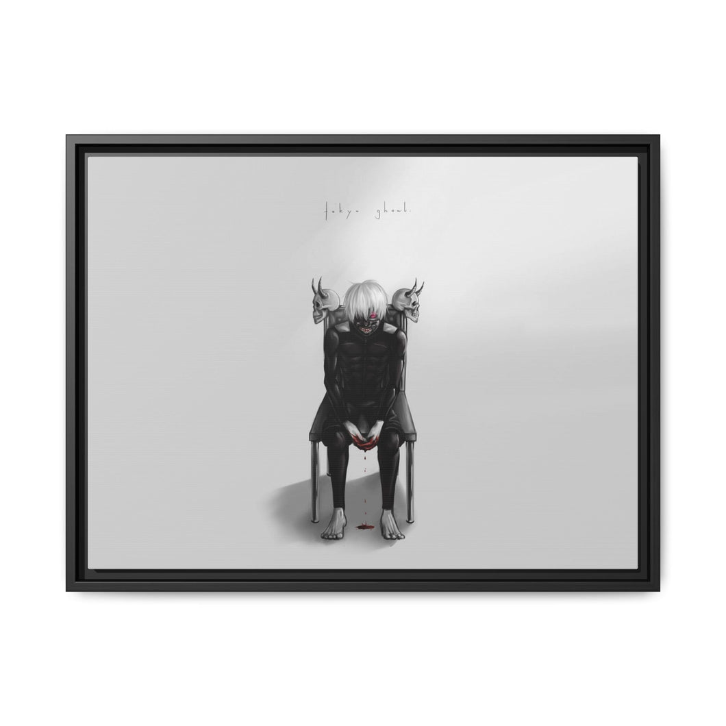 Ken Kaneki - Mask Canvas Framed Art Print