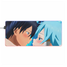 Load image into Gallery viewer, Kirito and Sinon / Kirito x Sinon RGB LED Mouse Pad (Desk Mat)
