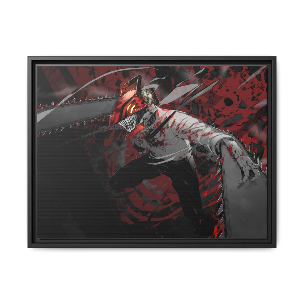 Anime Chainsaw Man Canvas Framed Art Print