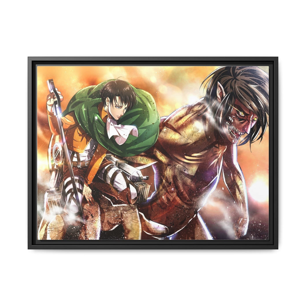 Levi and Eren (Titan) Canvas Framed Art Print