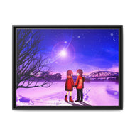 Anime ERASED Canvas Framed Art Print