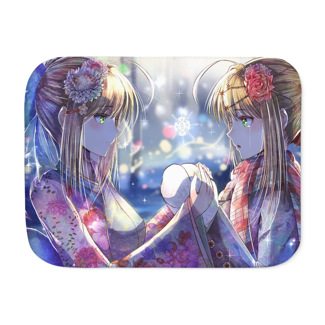 Saber Lily Sherpa Blanket