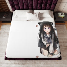 Load image into Gallery viewer, Eru Chitanda  Cat form Sherpa Blanket
