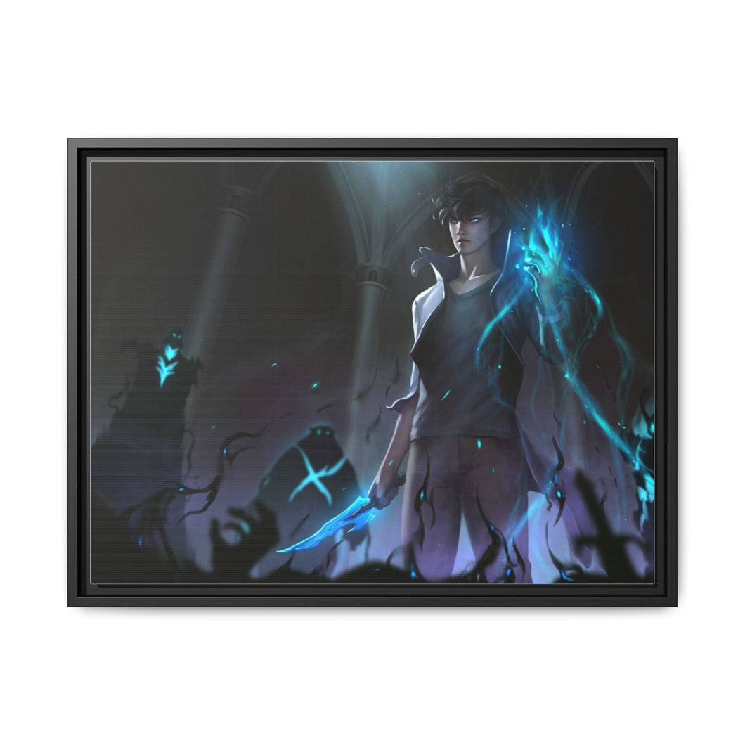 Anime Solo Leveling Canvas Framed Art Print