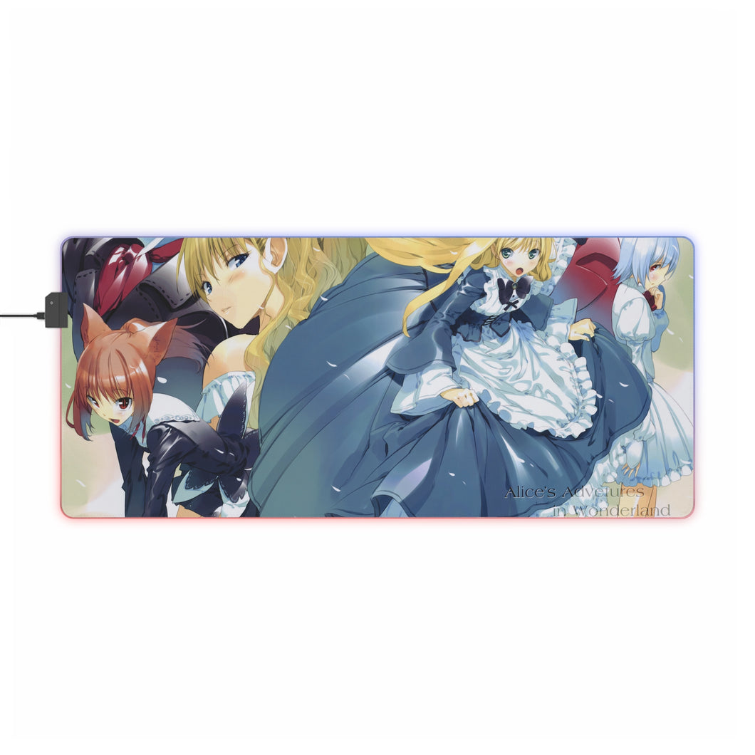 Anime Alice In Wonderland RGB LED Mouse Pad (Desk Mat)