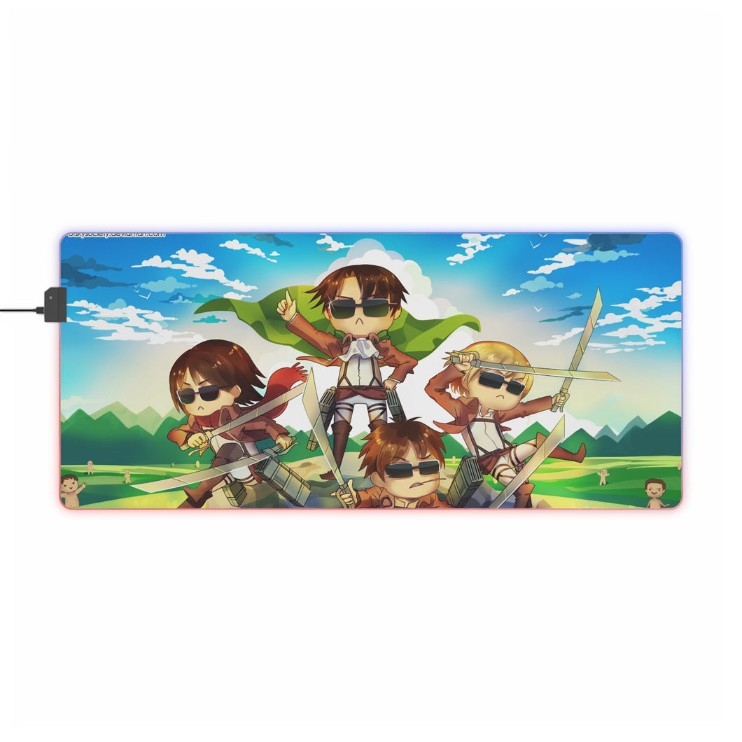 Anime Attack On Titan RGB LED Mouse Pad (Desk Mat)