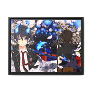 Rin and Yukio Okumura Canvas Framed Art Print