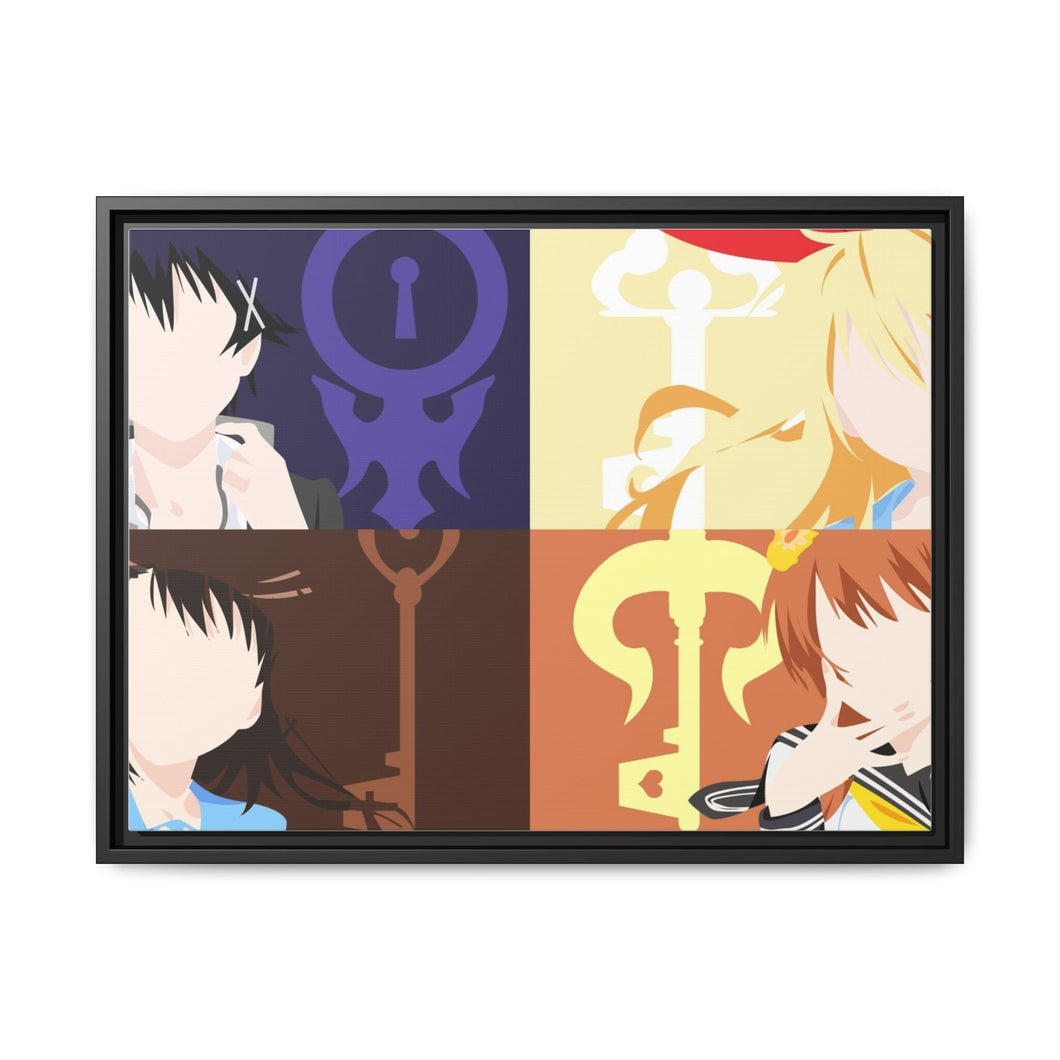 Nisekoi Chitoge Kirisaki, Kosaki Onodera, Marika Tachibana Canvas Framed Art Print