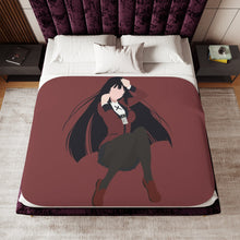 Load image into Gallery viewer, Jabami Yumeko,Kakegurui,Minimalist Sherpa Blanket
