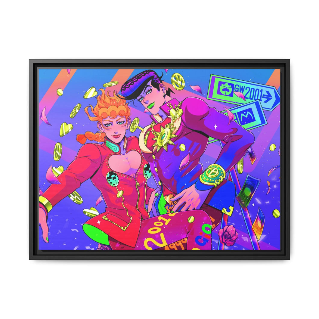 Josuke and Giorgio Canvas Framed Art Print