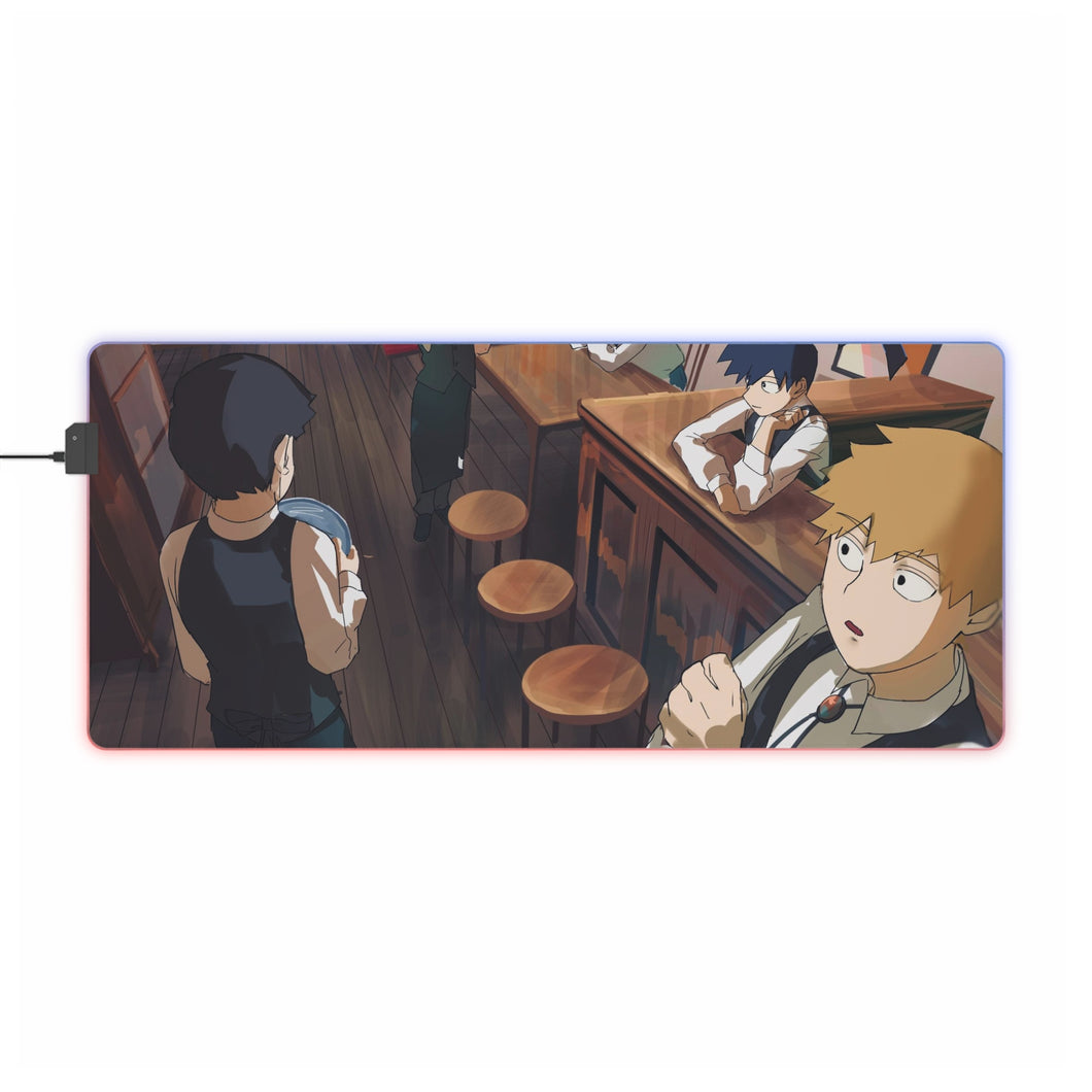 Mob Psycho 100 Arataka Reigen, Shigeo Kageyama, Teruki Hanazawa RGB LED Mouse Pad (Desk Mat)