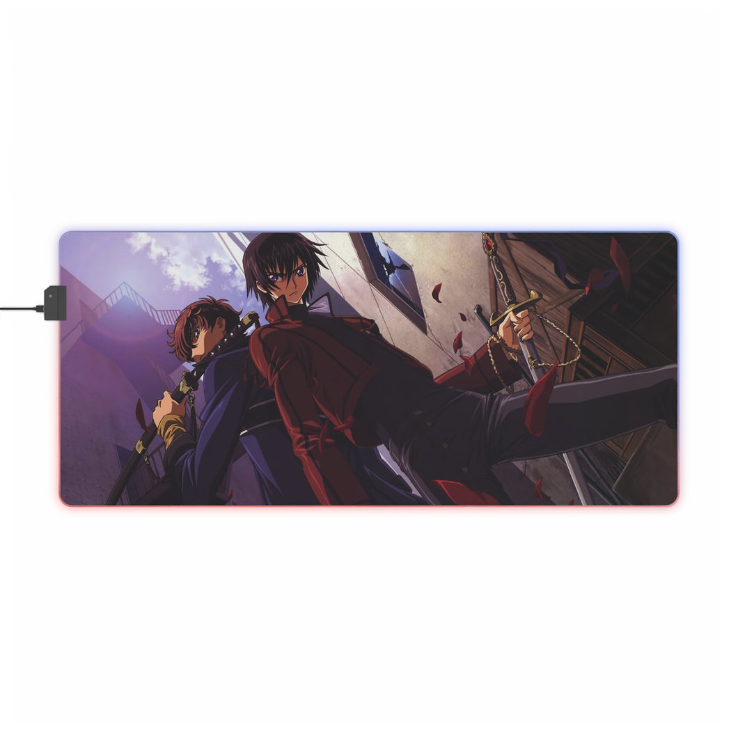 Code Geass Lelouch Lamperouge, Suzaku Kururugi RGB LED Mouse Pad (Desk Mat)