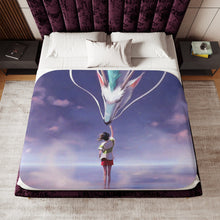 Load image into Gallery viewer, Anime Spirited Away Sherpa Blanket
