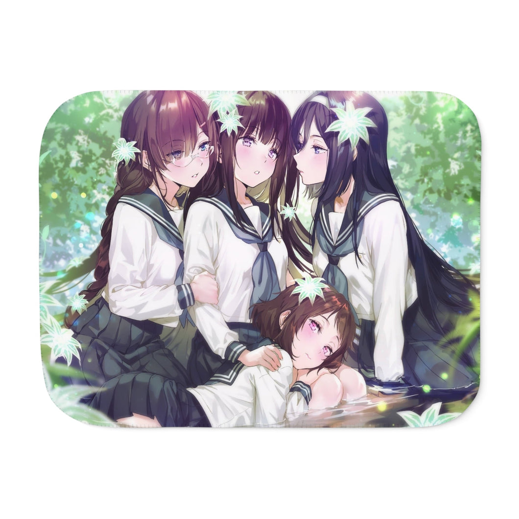 Hyouka Eru Chitanda, Mayaka Ibara, Fuyumi Irisu, Kaho Juumonji Sherpa Blanket