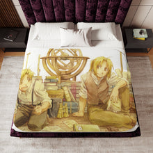 Load image into Gallery viewer, Full Metal Alchemist Edward and Alphonse Elric Sherpa Blanket
