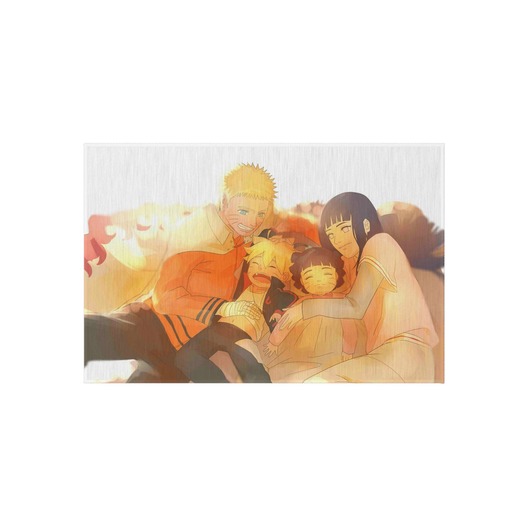 Hinata Hyuga Naruto Uzumaki Boruto Uzumaki and Himawari Uzumaki Rug