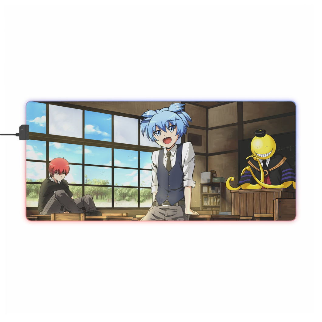 Assassination Classroom Koro-sensei, Karma Akabane, Nagisa Shiota RGB LED Mouse Pad (Desk Mat)