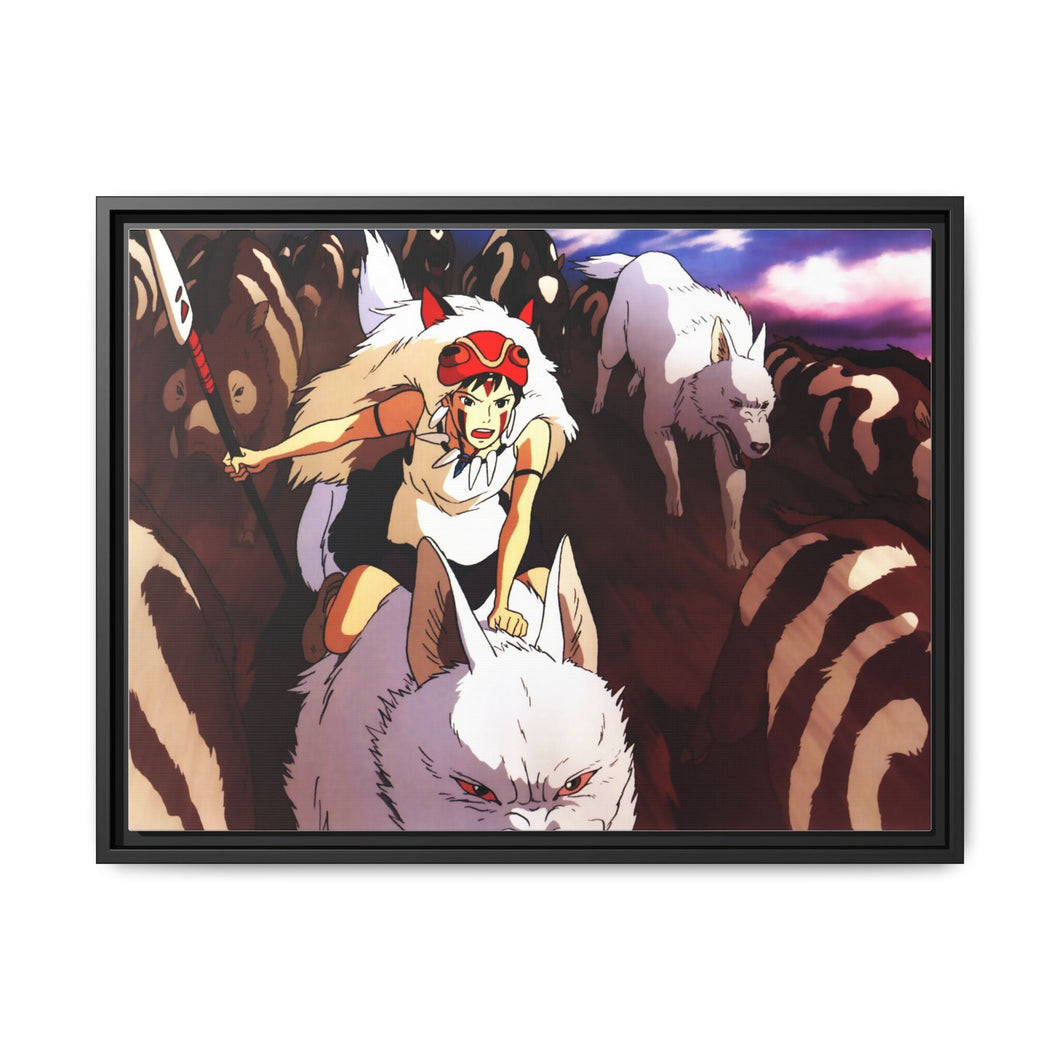 Anime Princess Mononoke Canvas Framed Art Print