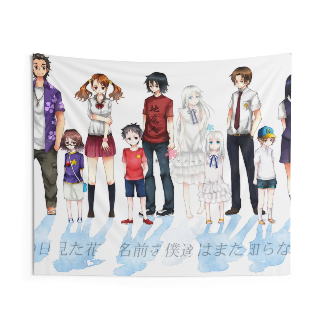 Anohana Meiko Honma, Jinta Yadomi, Naruko Anjou, Tetsudou Hisakawa, Chiriko Tsurumi Indoor Wall Tapestry