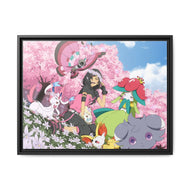 Anime Pokémonr Canvas Framed Art Print