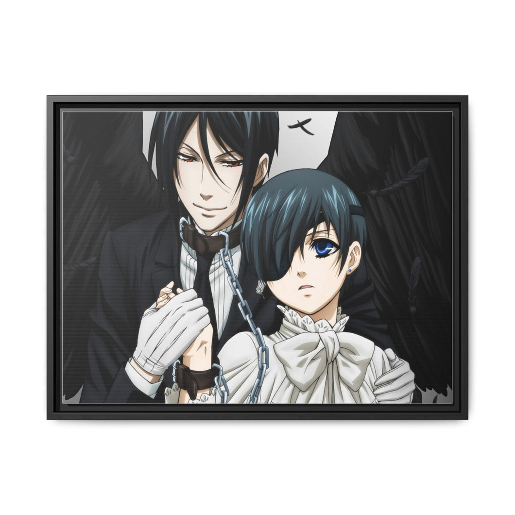 Black Butler Canvas Framed Art Print