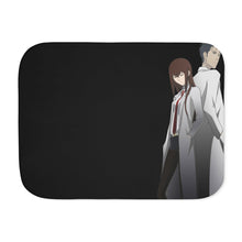 Load image into Gallery viewer, Makise Kurisu &amp; Rintarou Kyouma Sherpa Blanket
