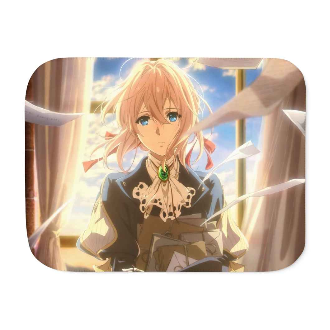 Violet Evergarden Sherpa Blanket