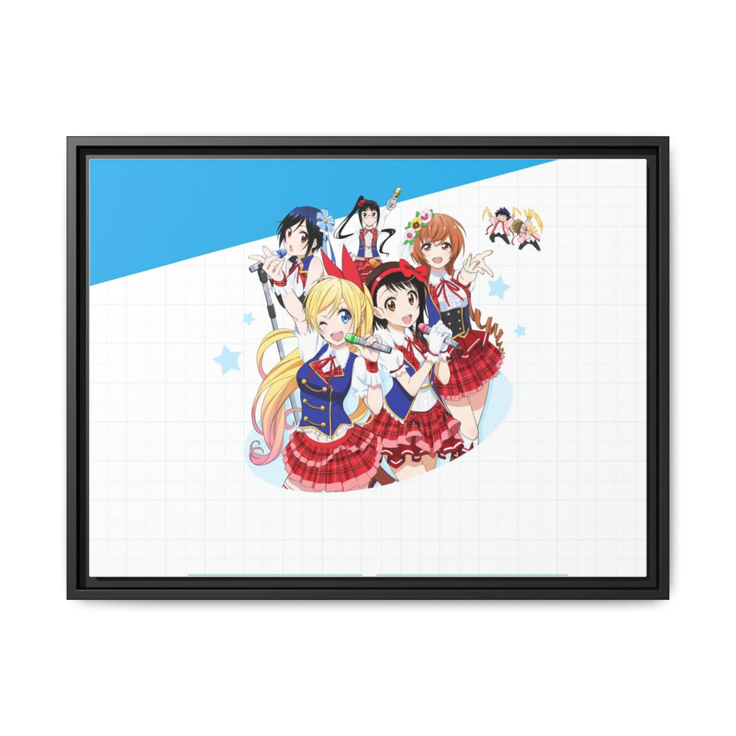 Nisekoi Chitoge Kirisaki, Kosaki Onodera, Seishirou Tsugumi, Marika Tachibana, Shuu Maiko Canvas Framed Art Print
