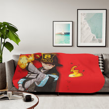 Load image into Gallery viewer, Fire Force Shinra Kusakabe Sherpa Blanket
