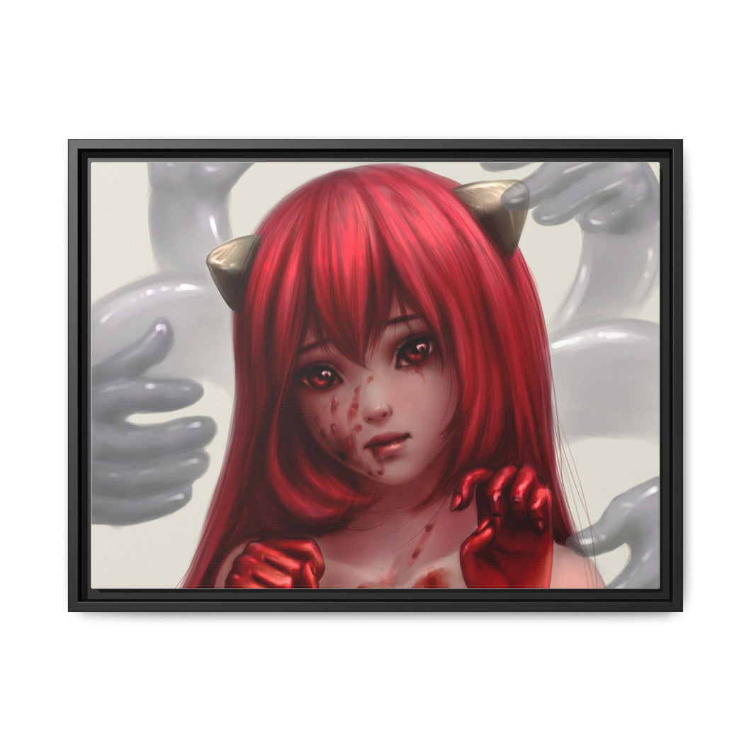 Anime Elfen Lied Canvas Framed Art Print
