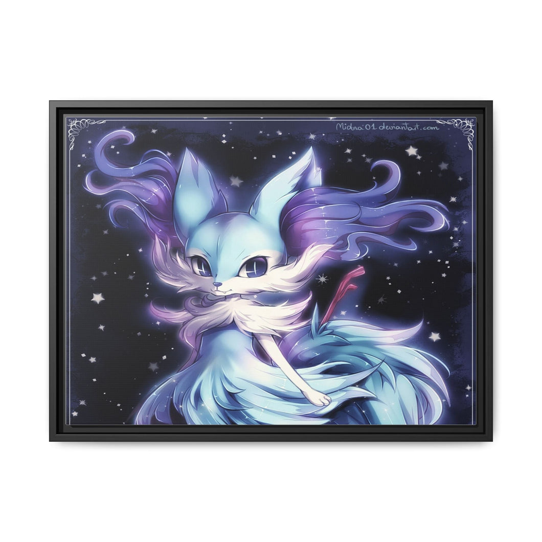 Ice Braixen Canvas Framed Art Print