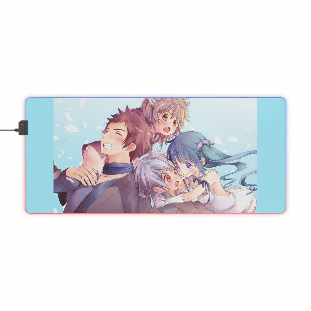 Liliruca,Bell,Hestia and Welf RGB LED Mouse Pad (Desk Mat)