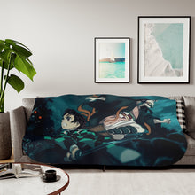 Load image into Gallery viewer, Tanjirou and Nezuko Sherpa Blanket

