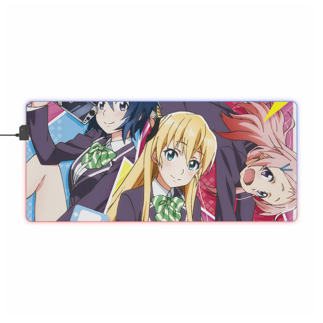 Gamers! Karen Tendou, Chiaki Hoshinomori, Aguri RGB LED Mouse Pad (Desk Mat)