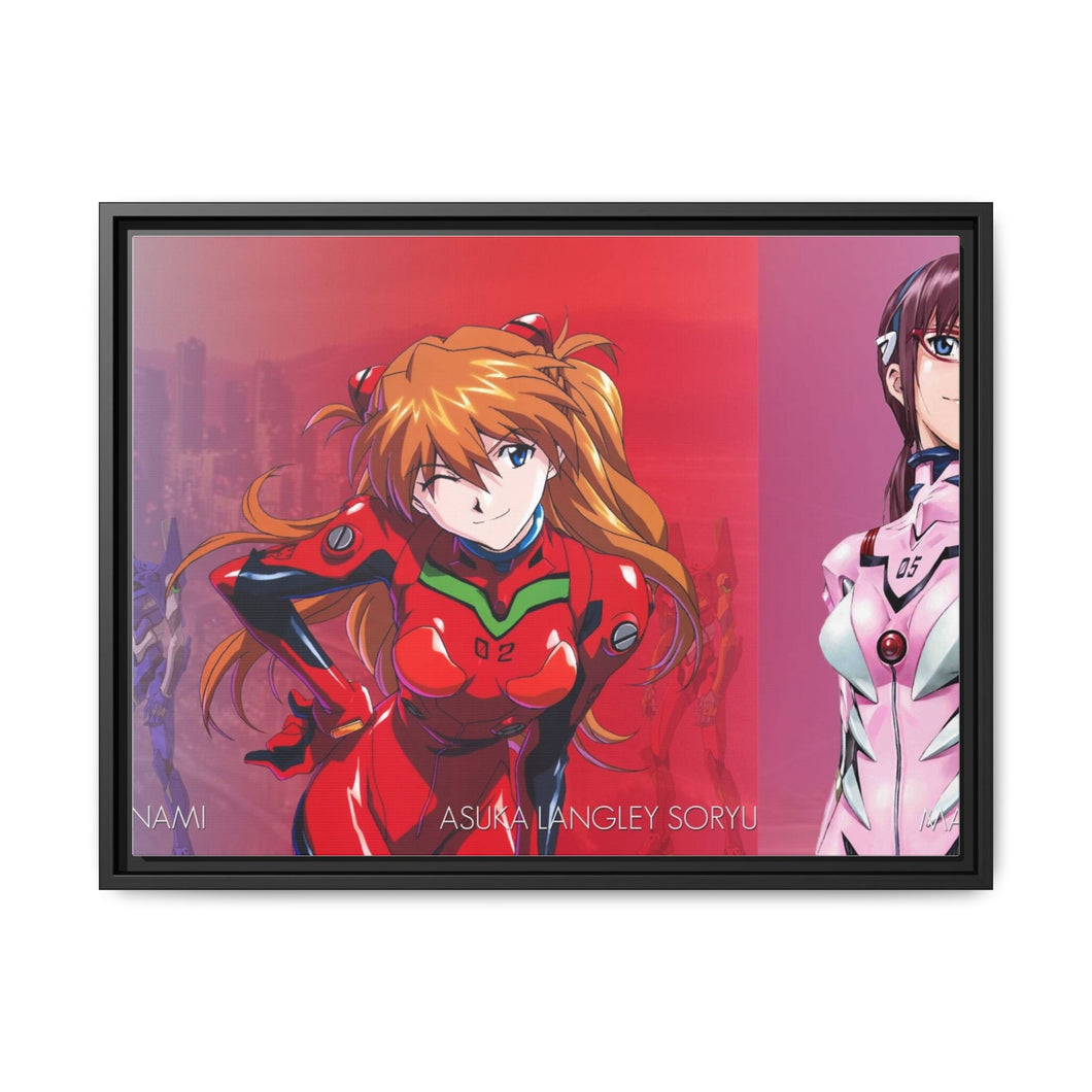 Anime Neon Genesis Evangelion Canvas Framed Art Print