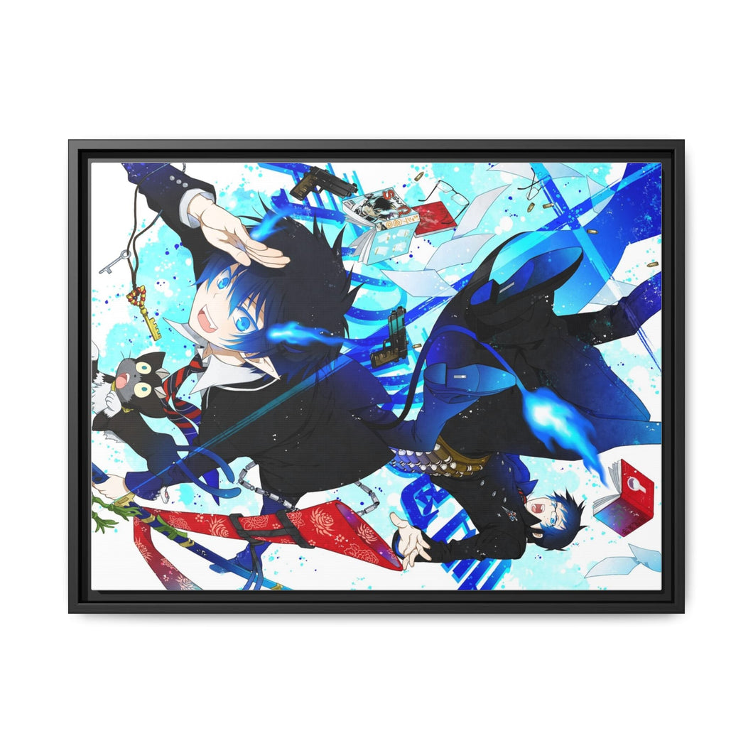 Blue Exorcist Rin Okumura, Yukio Okumura Canvas Framed Art Print