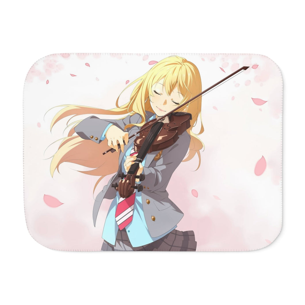 Anime Your Lie in April Sherpa Blanket