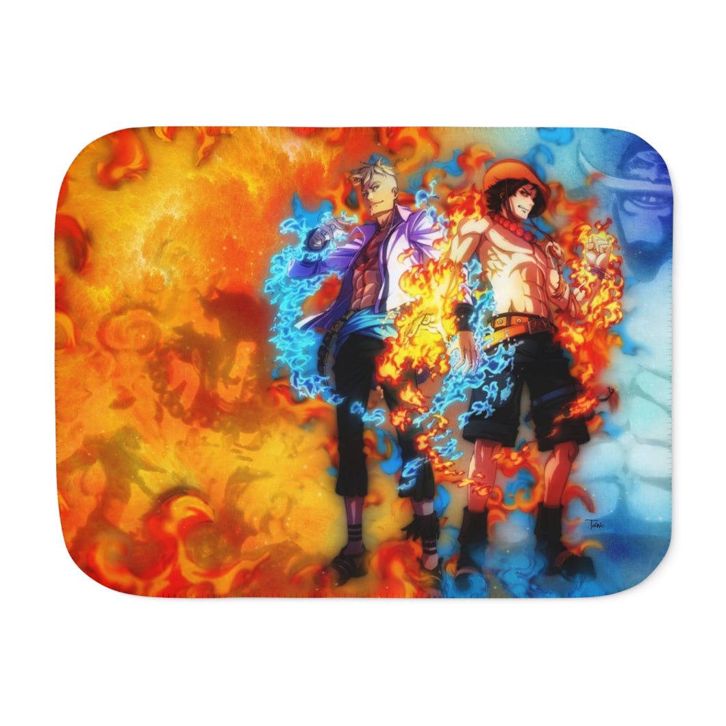 Ace,Marco and White Beard Sherpa Blanket