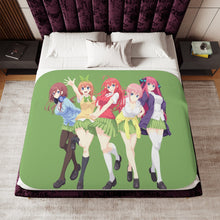 Load image into Gallery viewer, The Quintessential Quintuplets Miku Nakano, Itsuki Nakano, Nino Nakano, Yotsuba Nakano, Ichika Nakano Sherpa Blanket
