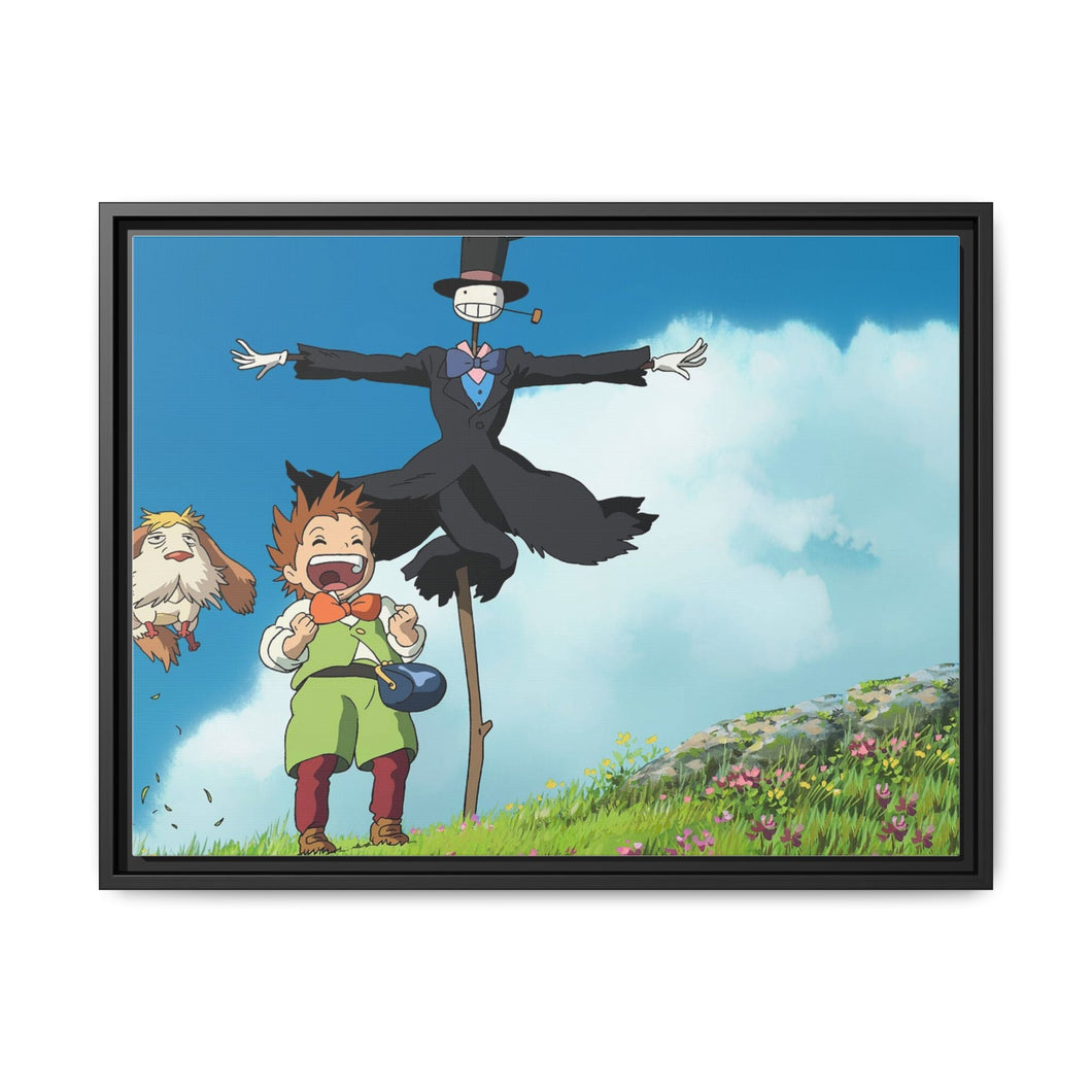 Anime Howl's Moving Castle Canvas Framed Art Print