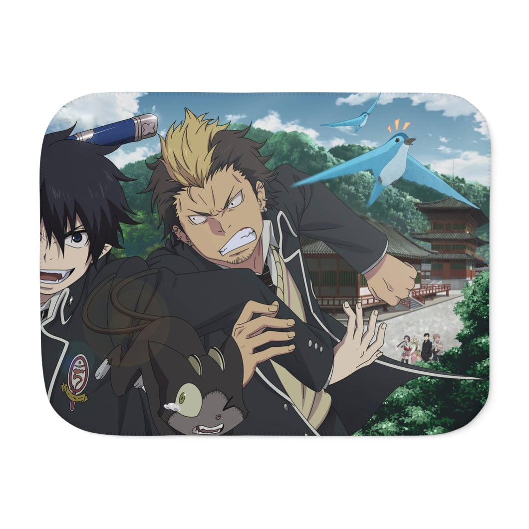 Blue Exorcist Sherpa Blanket